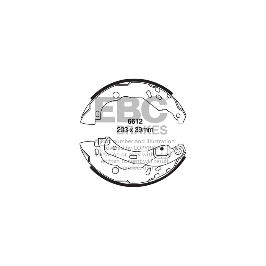 EBC 6612 Dacia Renault Rear Brake Shoes 1 | Duco Car Parts UK Car Parts