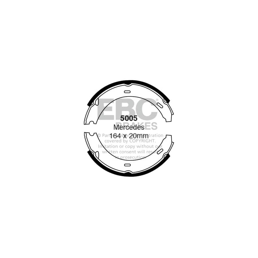 EBC 5005 Chrysler Mercedes-Benz Rear Brake Shoes 1 | Duco Car Parts UK Car Parts