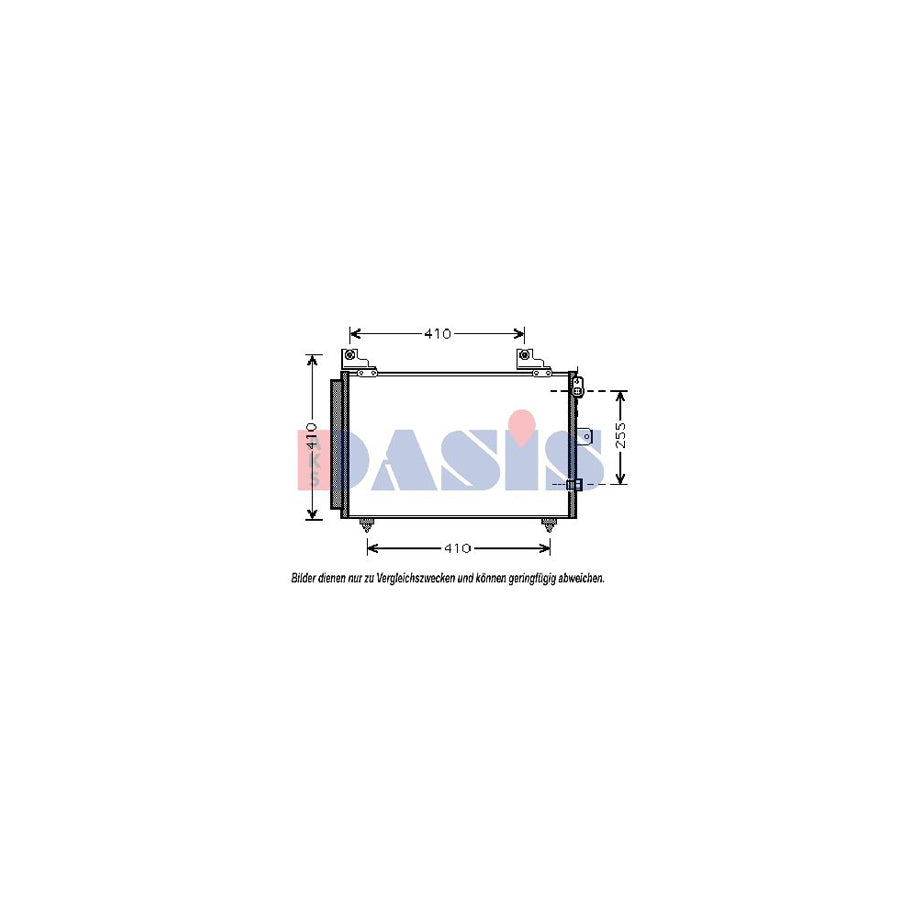 AKS Dasis 362004N Air Conditioning Condenser For Daihatsu Terios I (J1) | Duco Car Parts UK