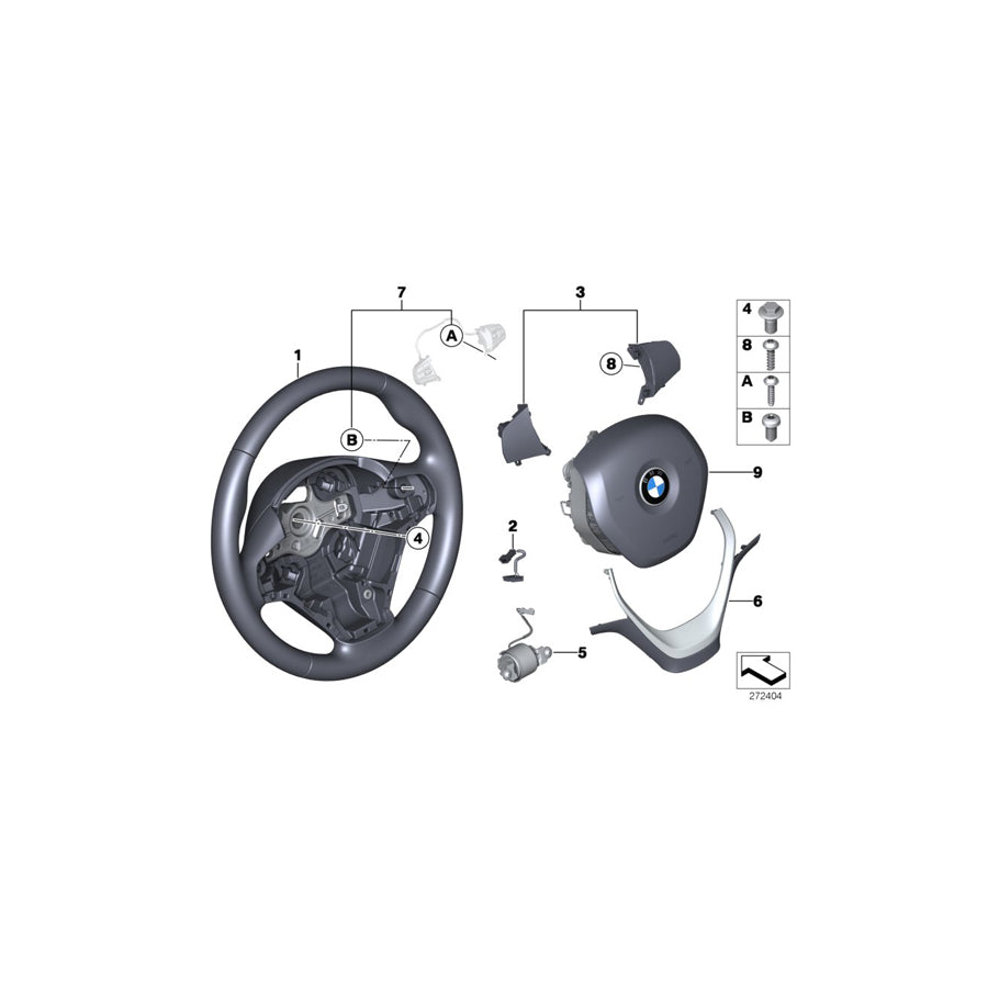 Genuine BMW 32306863346 F30 F31 Sport Steering Wheel, Leather SPORT LINE (Inc. 430i, 230iX & 428i) | Duco Car Parts UK