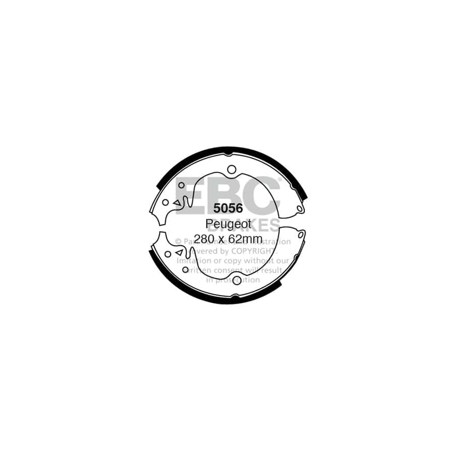 EBC 5056 Peugeot 504 Rear Brake Shoes 1 | Duco Car Parts UK Car Parts