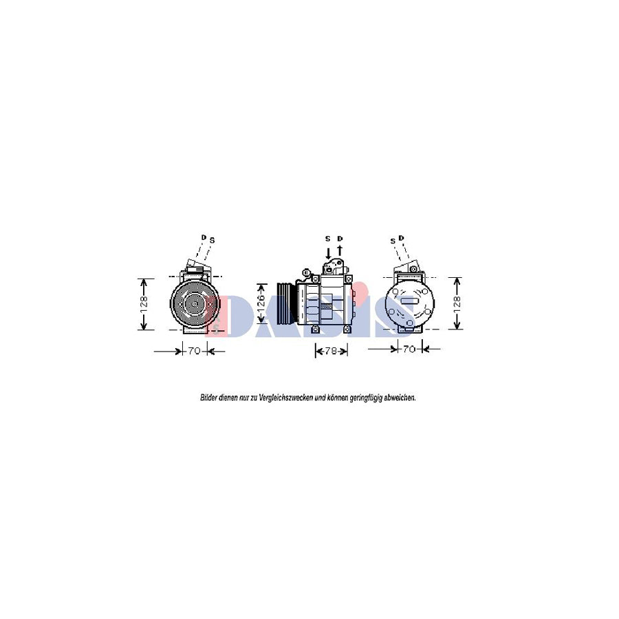 AKS Dasis 850868N Compressor, Air Conditioning For Land Rover Freelander | Duco Car Parts UK