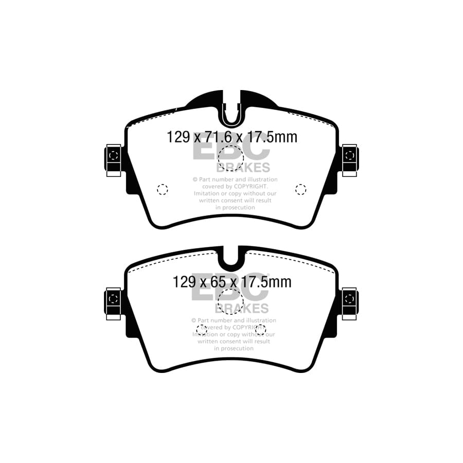 EBC PDKF2361 BMW Mini Ultimax Front Brake Pad & Plain Disc Kit - ATE/TRW Caliper 2 | Duco Car Parts UK Car Parts