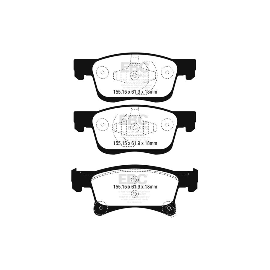 EBC PDKF2367 Opel Vauxhall Ultimax Front Brake Pad & Plain Disc Kit (Inc. Adam & Corsa E) 2 | Duco Car Parts UK Car Parts