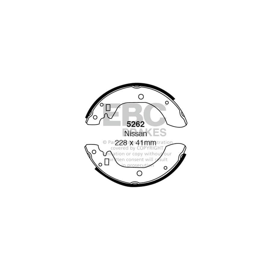EBC 5262 Datsun Nissan Rear Brake Shoes 1 | Duco Car Parts UK Car Parts
