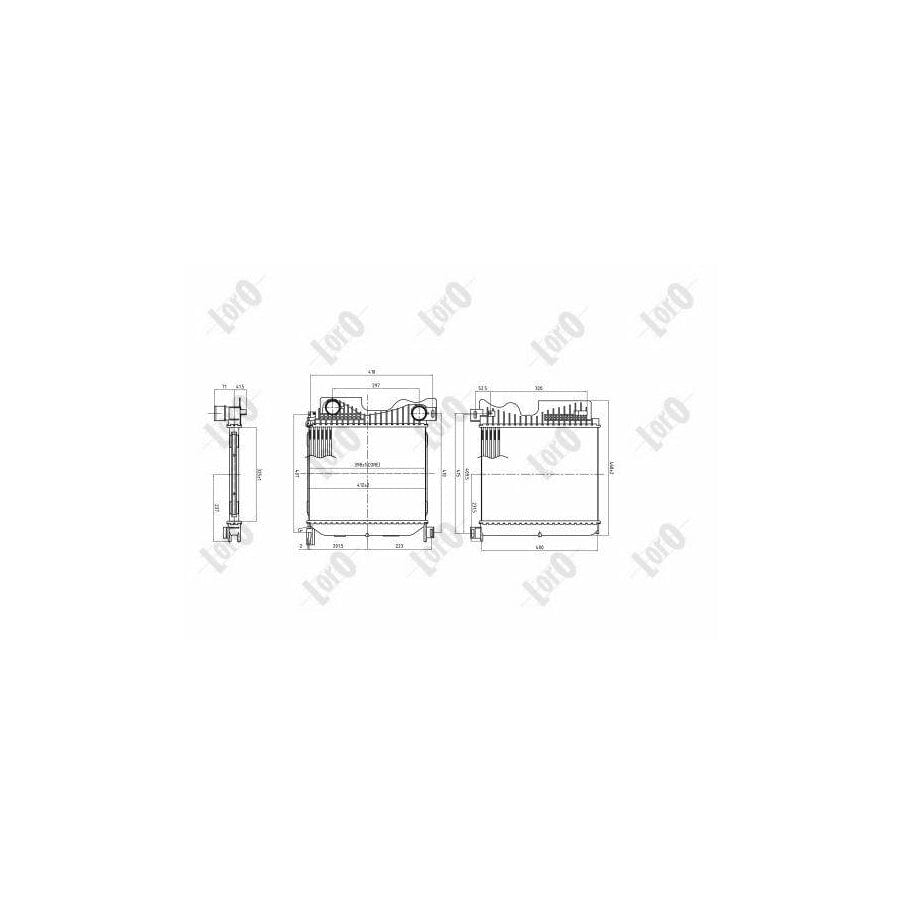 Abakus 0080180001 Intercooler For Chrysler Voyager Iv (Rg, Rs) | Duco Car Parts UK