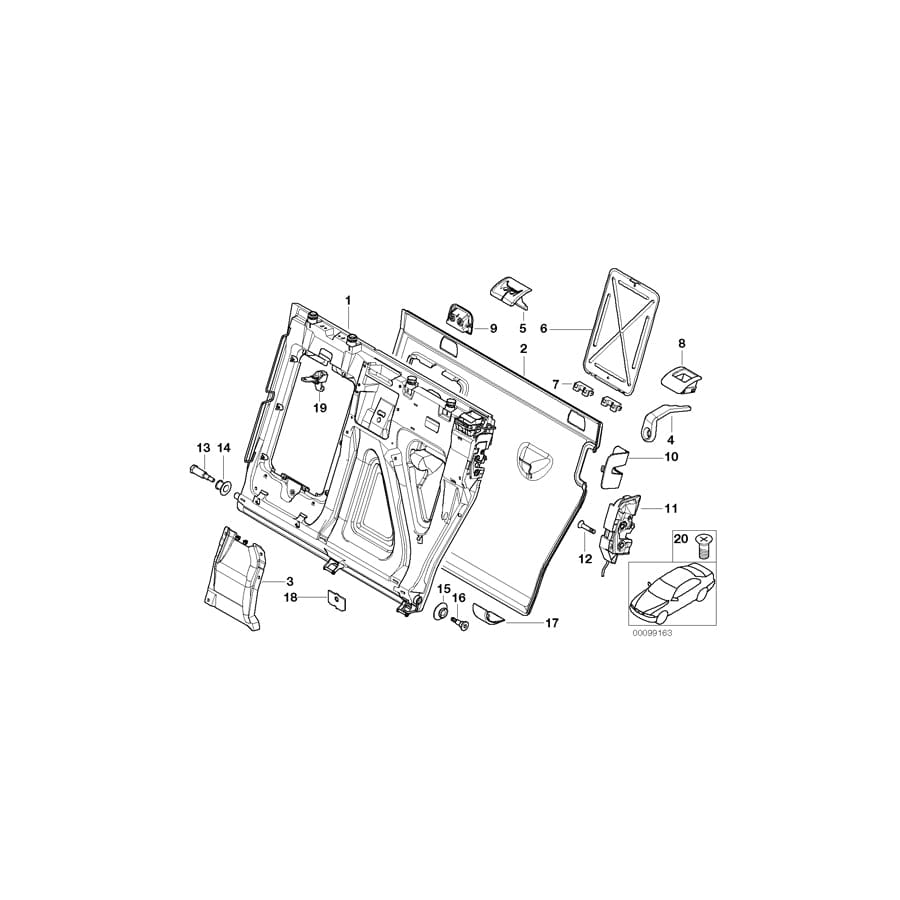 Genuine BMW 52208099704 E53 Left Center Mounting Cover (Inc. X5 4.8is, X5 4.4i & X5 3.0i) | Duco Car Parts UK Car Parts