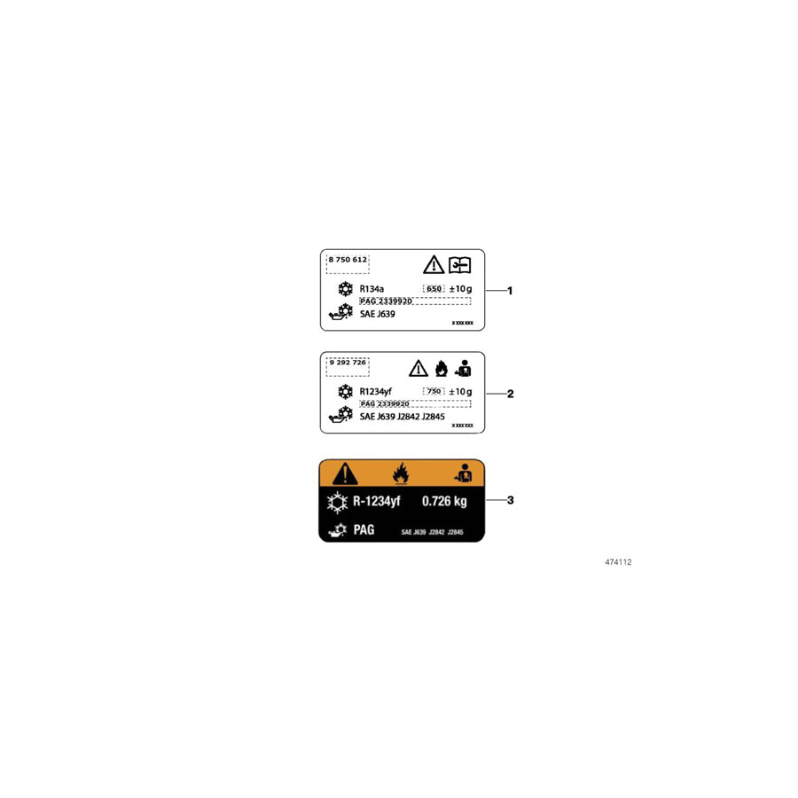 Genuine BMW 71236832296 F30 Label, Coolant 740+/-10G (Inc. 330e) | Duco Car Parts UK