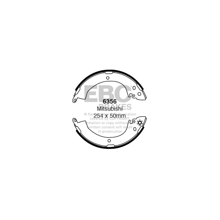 EBC 6356 Mitsubishi Rear Brake Shoes 1 | Duco Car Parts UK Car Parts