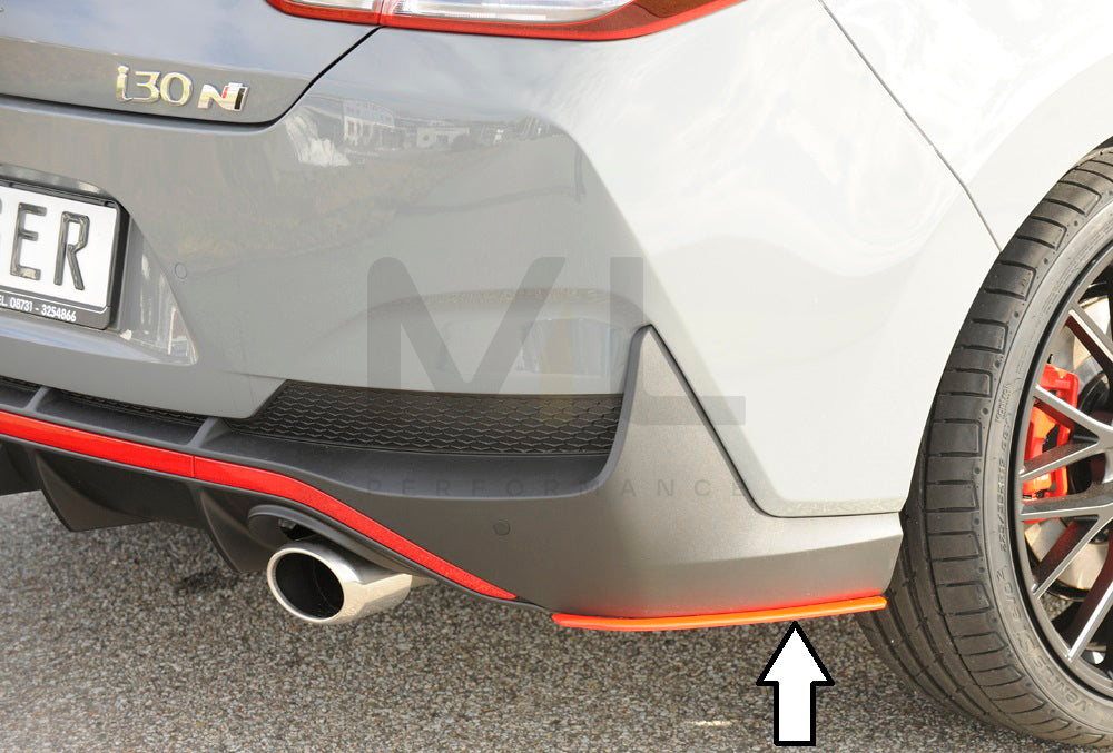 Rieger 00076007 Hyundai Rear Side Splitter (i30 N-Performance & i30 N) 5 | Duco Car Parts UK Car Parts