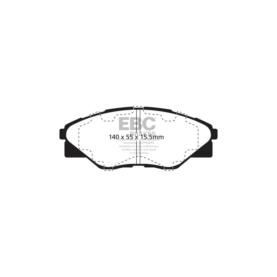 EBC PDKF2037 Toyota Hi-Lux (Extra Cab) Ultimax Front Brake Pad & Plain Disc Kit 2 | Duco Car Parts UK Car Parts