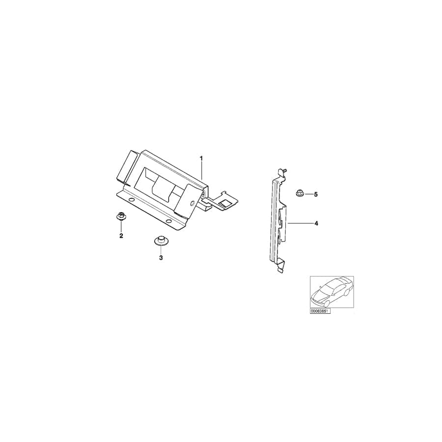 Genuine BMW 61358379549 E52 Bracket, Control Unit (Inc. ALPINA V8 & Z8) | Duco Car Parts UK Car Parts
