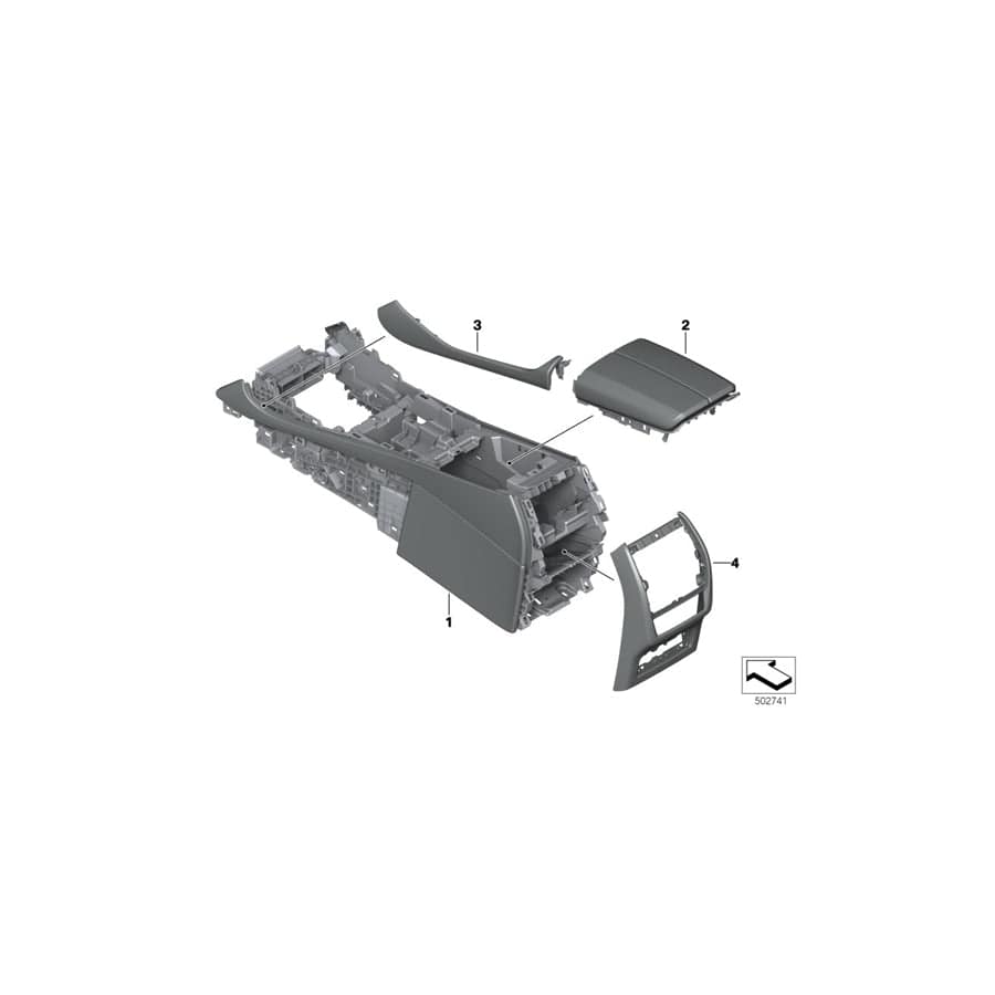 Genuine BMW 51167998182 G07 G05 G06 Center Console, Leather TARTUFO (Inc. X5 40i, X6 M50dX & X5 45eX) | Duco Car Parts UK Car Parts