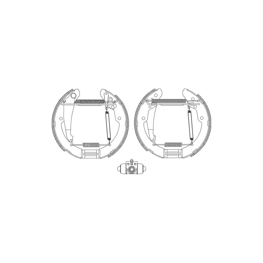 Hella Shoe Kit Pro 8DB 355 004-721 Brake Set, Drum Brakes