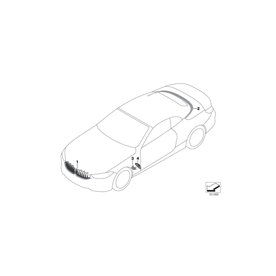 Genuine BMW 51137449420 G15 G14 G16 Grill Front (Inc. 840i, 840iX & 840dX) | Duco Car Parts UK Car Parts