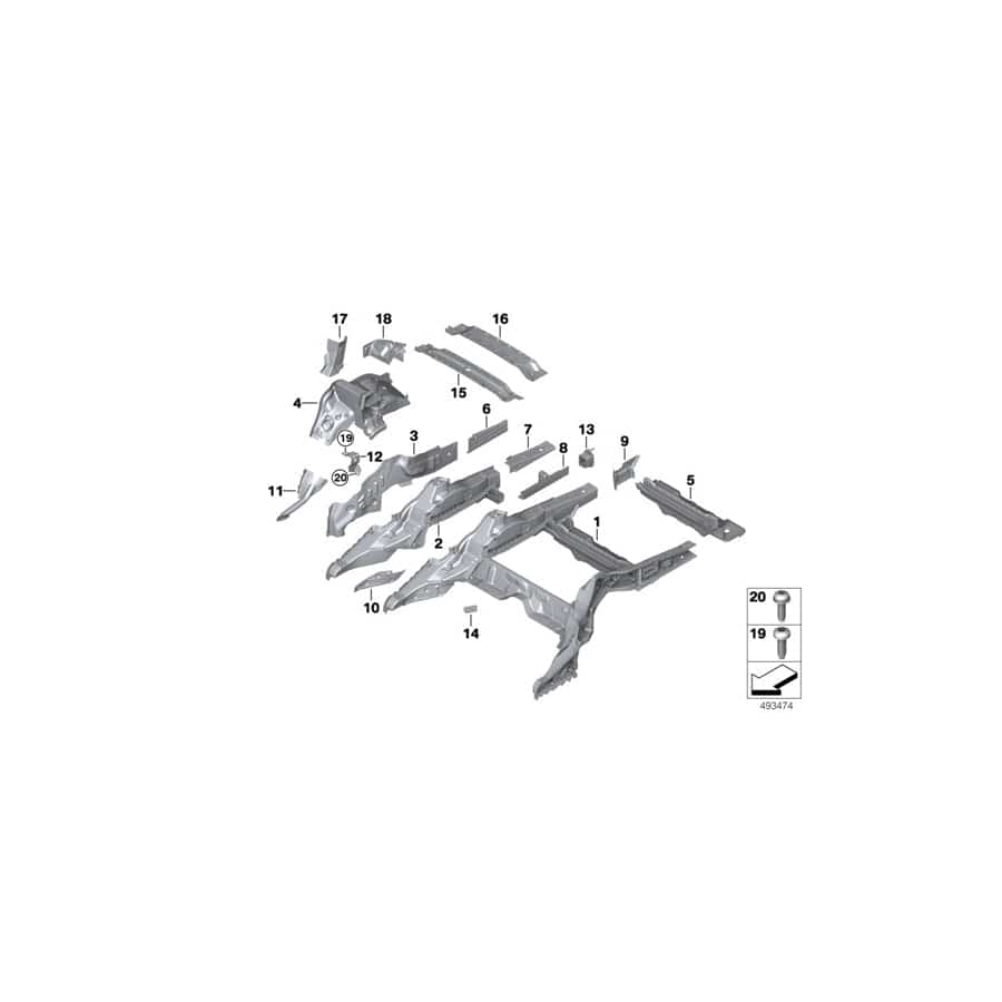 Genuine BMW 41007499101 F93 G16 End Plate, Side Member, Left (Inc. M850iX, 840i & 840iX) | Duco Car Parts UK Car Parts