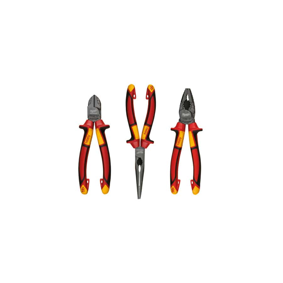 Milwaukee Hand Tools MHT932464575 VDE Pliers Set, 3 Piece | Duco Car Parts UK