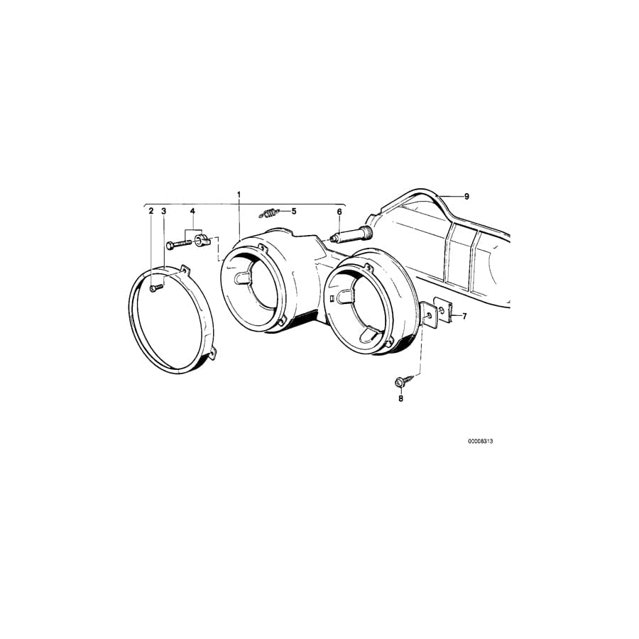 Genuine BMW 63121360615 E12 Glass Holding Frame (Inc. 3.0CS, 3.3Li & 3.0Si) | Duco Car Parts UK Car Parts