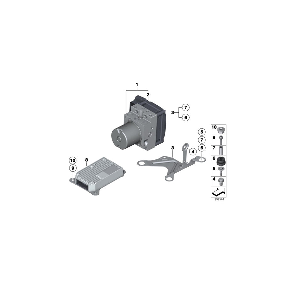 Genuine BMW 34516850069 F07 RR4 F02 Rp Hydraulic Unit Dsc (Inc. 740i, Ghost EWB & 760i) | Duco Car Parts UK