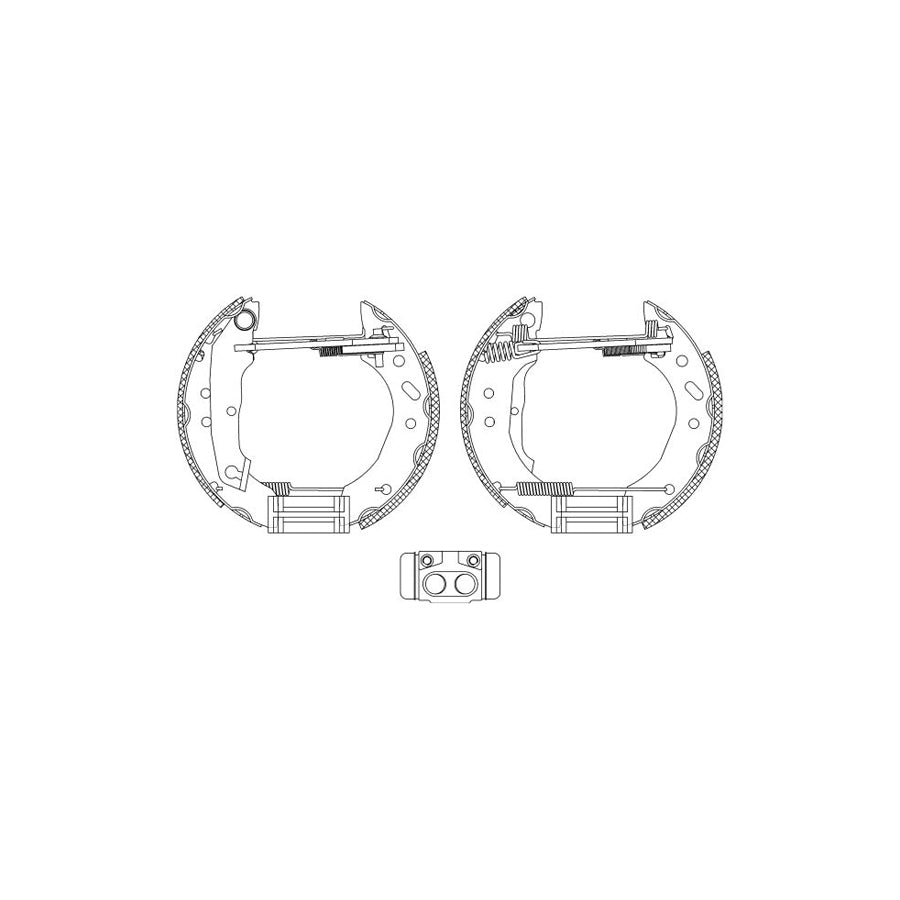 Hella Shoe Kit Pro 8DB 355 005-011 Brake Set, Drum Brakes