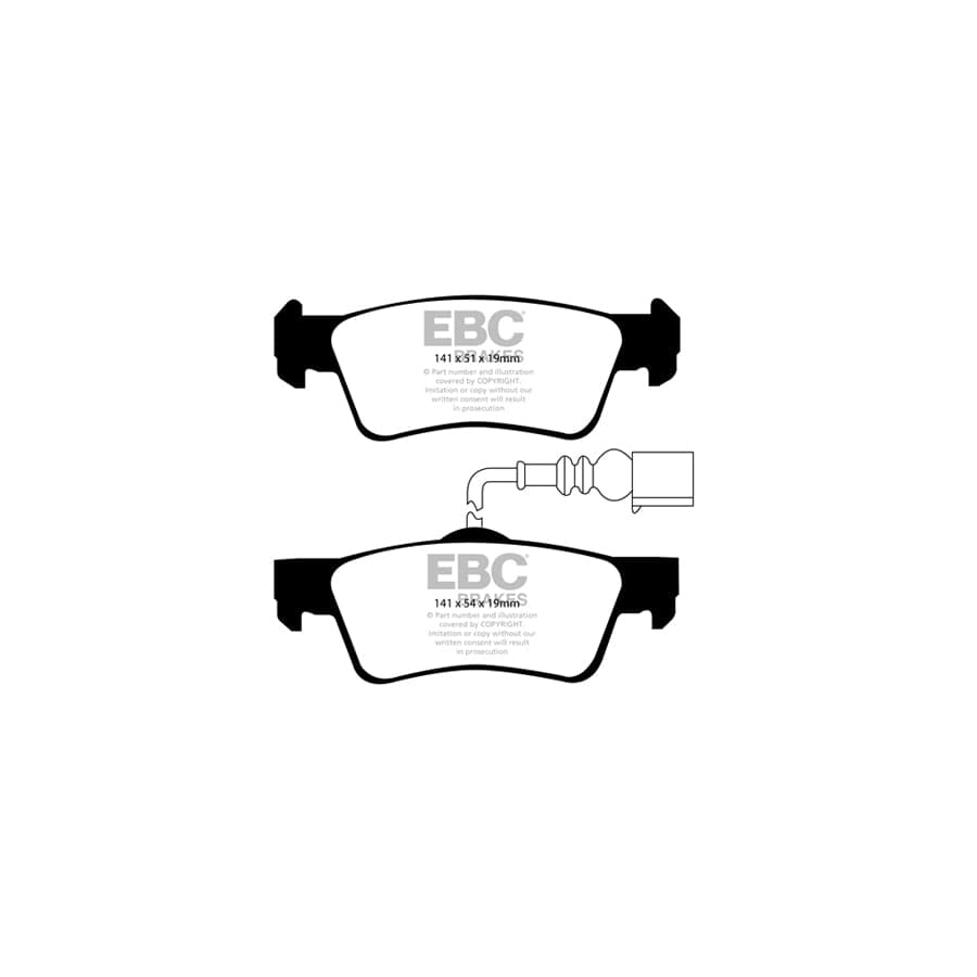 EBC PDKR893 VW Caravelle Ultimax Rear Brake Pad & Plain Disc Kit - ATE Caliper 2 | Duco Car Parts UK Car Parts