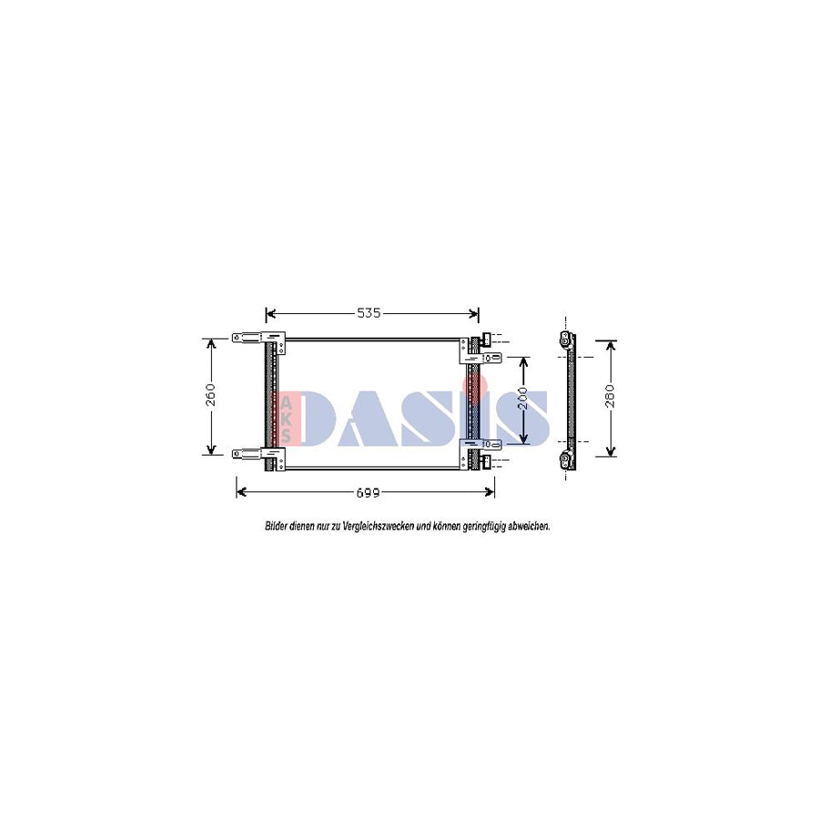 AKS Dasis 082024N Air Conditioning Condenser For Fiat Doblo | Duco Car Parts UK