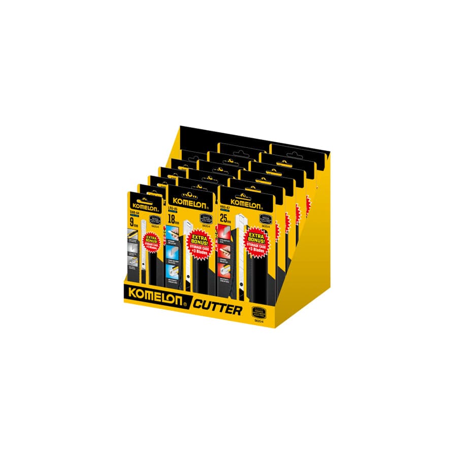 Komelon KOMSOKDIS18 Snap-Off Knife CDU, 18 Piece | Duco Car Parts UK