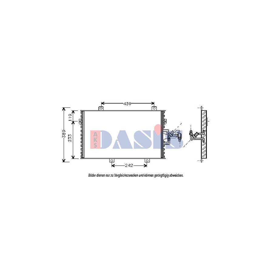 AKS Dasis 082025N Air Conditioning Condenser | Duco Car Parts UK
