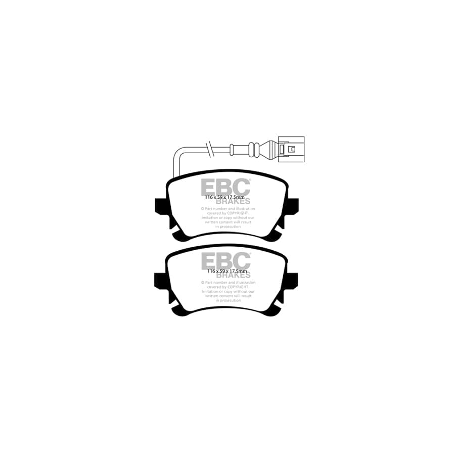EBC PDKR892 VW Ultimax Rear Brake Pad & Plain Disc Kit - Girling/TRW Caliper (Inc. Caravelle & Transporter) 2 | Duco Car Parts UK Car Parts