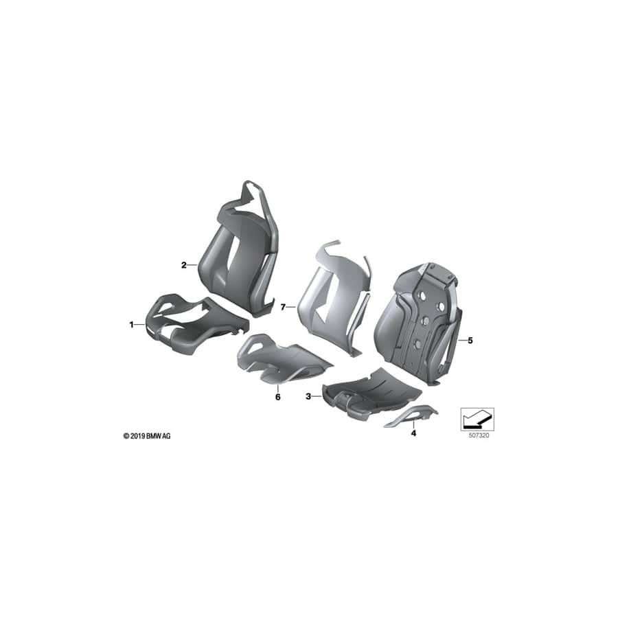 Genuine BMW 52109882668 F93 Sports Seat Cover SILVERSTONE (Inc. & M8) | Duco Car Parts UK Car Parts