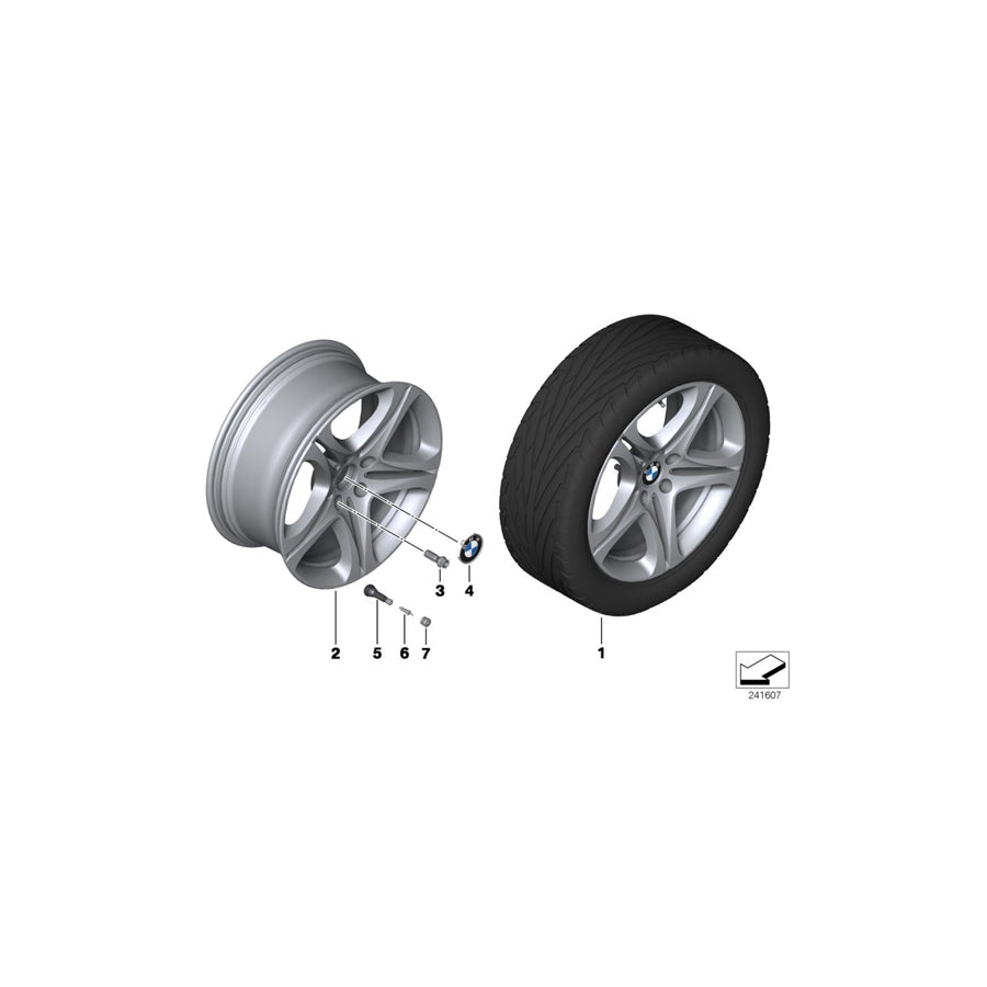 Genuine BMW 36116794692 F06 F11 Gloss-Turned Light Alloy Rim 8,5JX19 ET:33 (Inc. 640iX, M550dX & 525dX) | Duco Car Parts UK