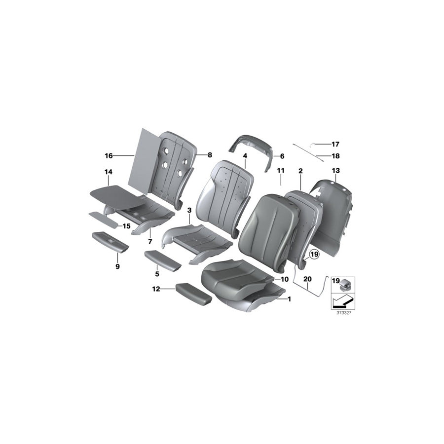 Genuine BMW 52107280651 F12 F13 Cover, Comfort Bckrst, Perf. Lthr, Left NASW SCHWARZ (Inc. 640dX, 650iX 4.4 & 650iX) | Duco Car Parts UK