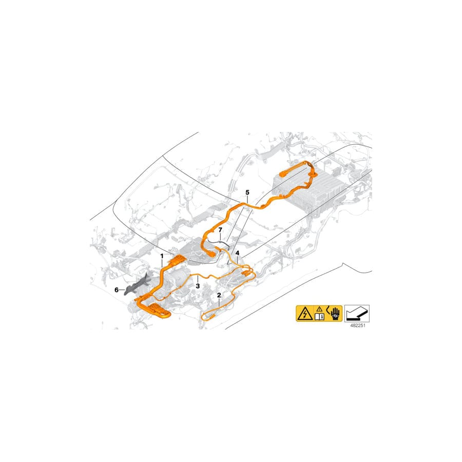 Genuine BMW 61129384227 F15 High-Voltage Cable Set, Edh (Inc. & X5 40eX) | Duco Car Parts UK Car Parts