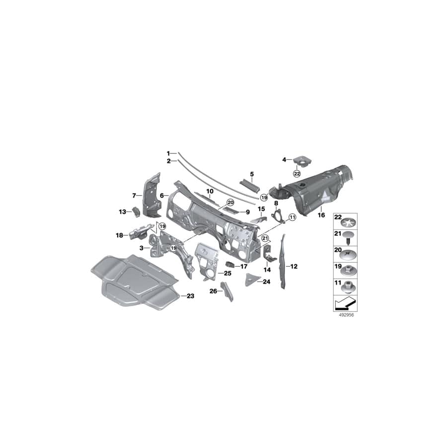 Genuine BMW 51487398061 M G02 G01 Sound Insulat., Accelerator Pedal Mod. (Inc. X4 20dX, X3 M40iX & X3 20i 1.6) | Duco Car Parts UK Car Parts