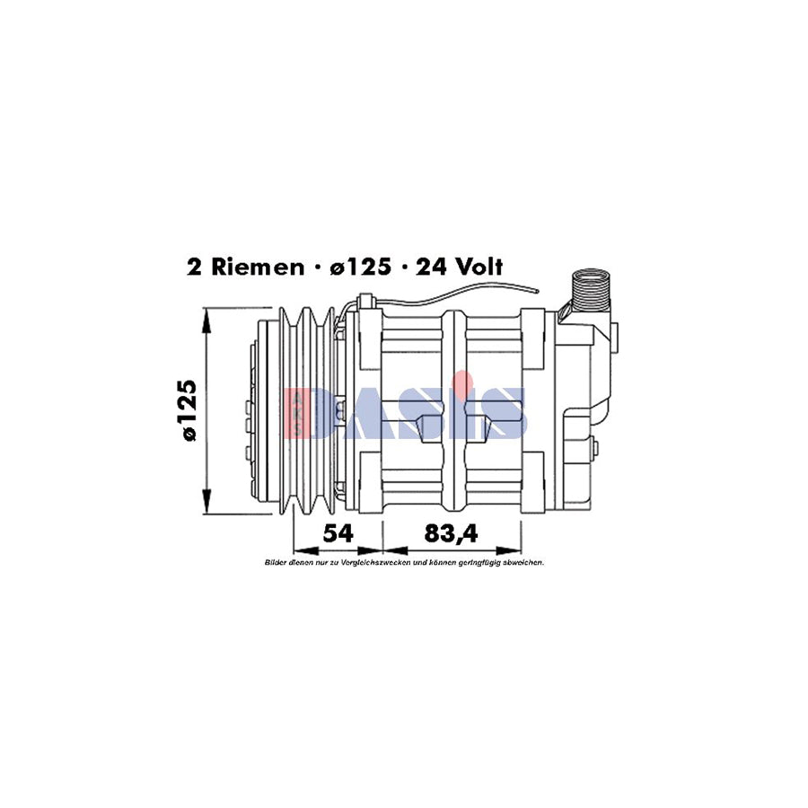 AKS Dasis 858394N Compressor, Air Conditioning | Duco Car Parts UK