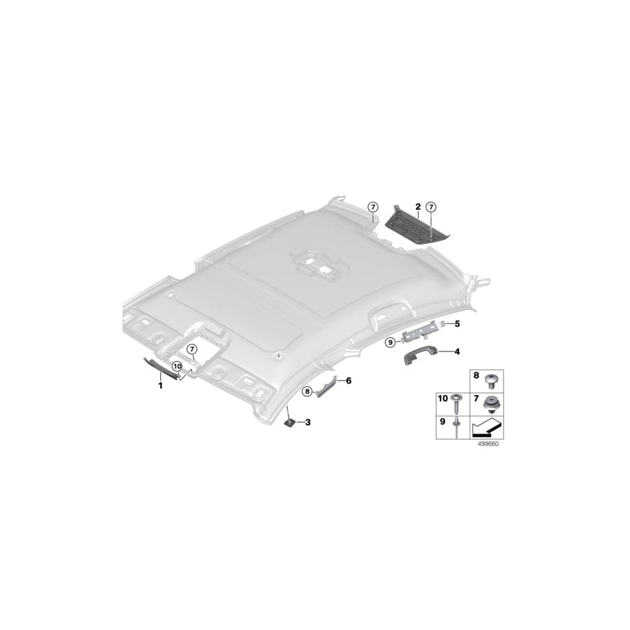 Genuine BMW 51448094128 F93 G16 Trim, Rear Brake Light, Alcantara BLACK (Inc. M850iX, 840i & 840dX) | Duco Car Parts UK Car Parts