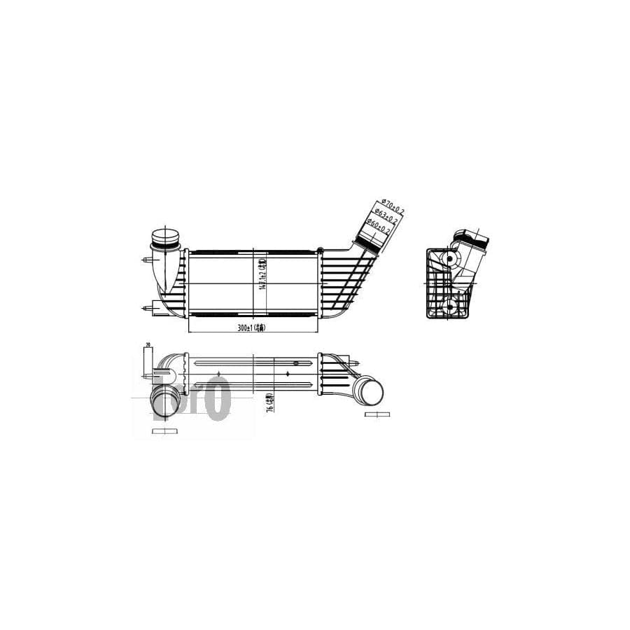 Abakus 0090180002 Intercooler | Duco Car Parts UK