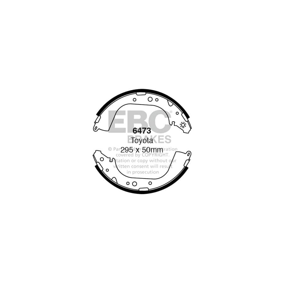 EBC 6473 Toyota VW Rear Brake Shoes 1 | Duco Car Parts UK Car Parts