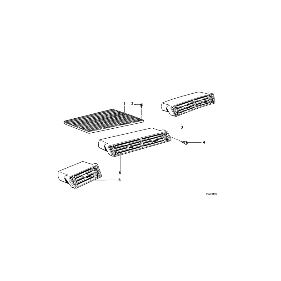 Genuine BMW 64221375027 E23 Fresh Air Grille, Right (Inc. 745i, 735i & 728) | Duco Car Parts UK Car Parts