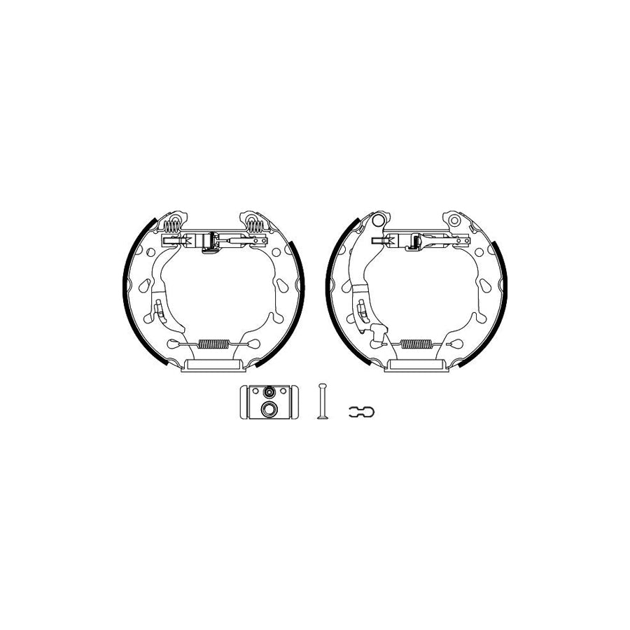 Hella 8DB 355 022-501 Brake Set, Drum Brakes For Fiat 500