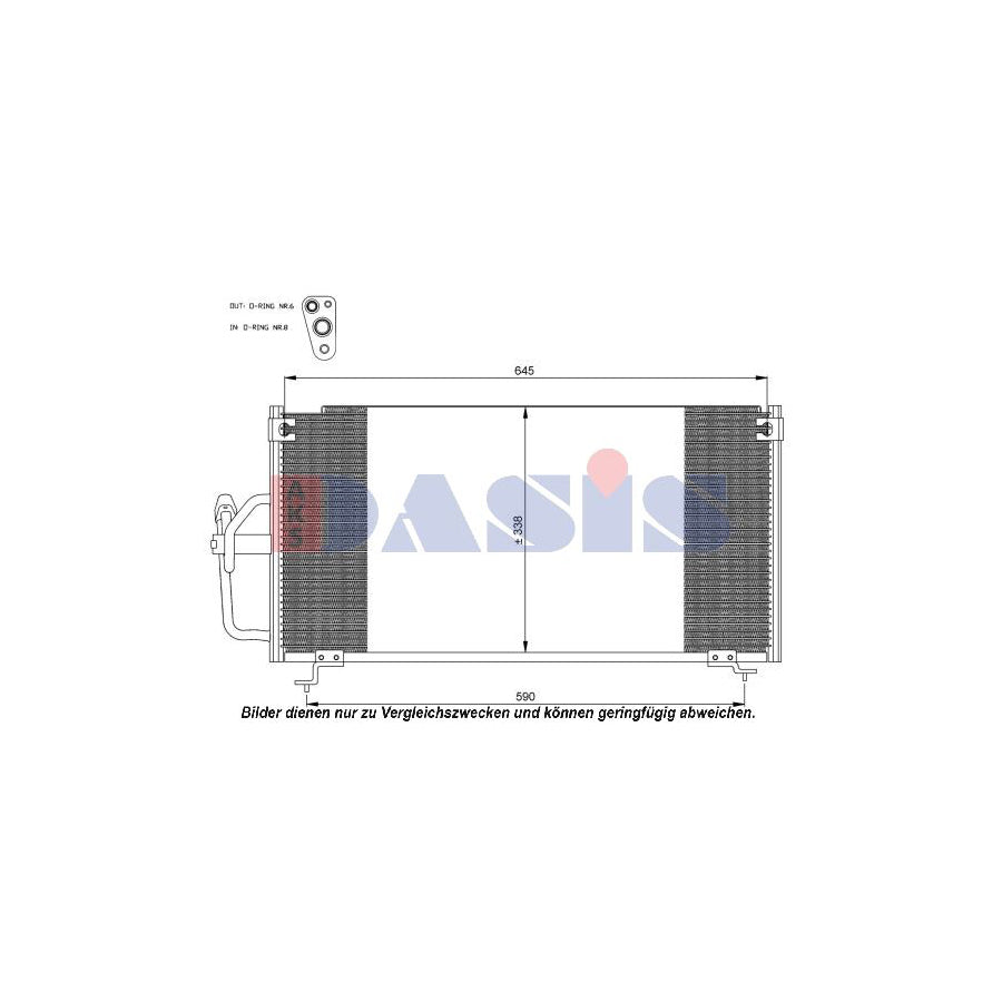 AKS Dasis 142017N Air Conditioning Condenser For Mitsubishi Galant | Duco Car Parts UK