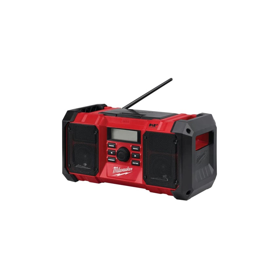 Milwaukee Power Tools MILM18JSRDAB M18 JSRDAB-0 DAB Digital Jobsite Radio 240V & 18V Li-ion Bare Unit | Duco Car Parts UK