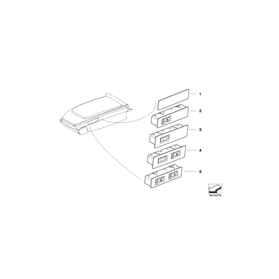 Genuine BMW 61316918429 E66 E67 E65 Seat Heating/Air Cond. Switch, Left (Inc. 735Li, 740d & 745d) | Duco Car Parts UK Car Parts