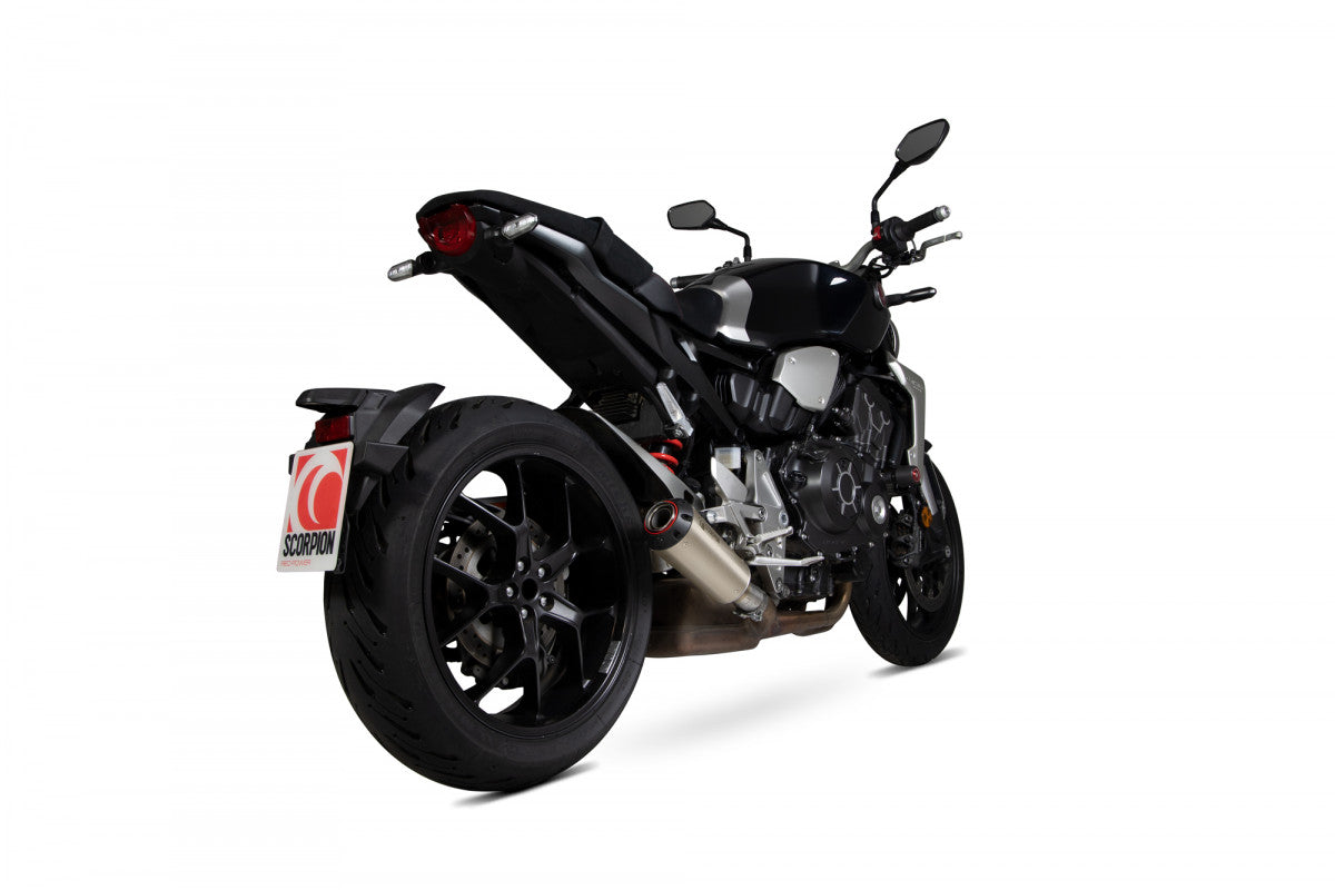 Scorpion PHA187TEO Honda CB1000 R Red Power Slip-On - Titanium Sleeve | Duco Car Parts UK UK