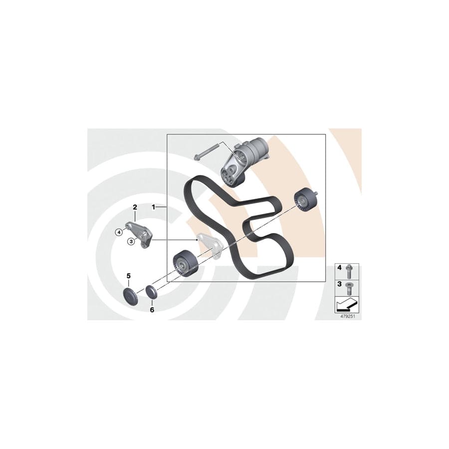 Genuine BMW 11282449731 F10 F12 F11 Set, Belts For Water Pump, Alternator VALUE LINE (Inc. 535i & 640i) | Duco Car Parts UK Car Parts