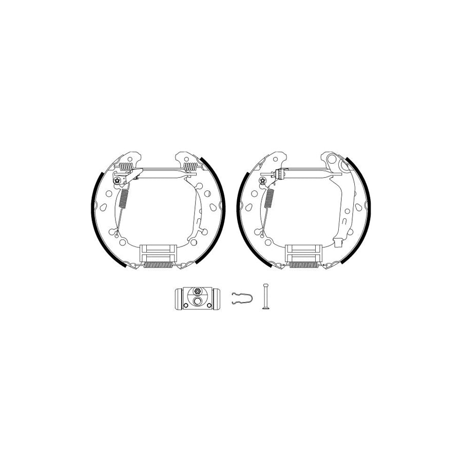 Hella Shoe Kit Pro 8DB 355 022-791 Brake Set, Drum Brakes For Toyota Yaris II Hatchback (XP9)