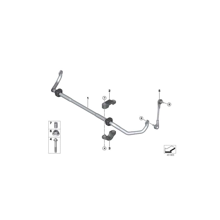 Genuine BMW 31306873467 G32 Stabilizer Front With Rubber Mounting (Inc. 630i, 620d & 640i) | Duco Car Parts UK Car Parts