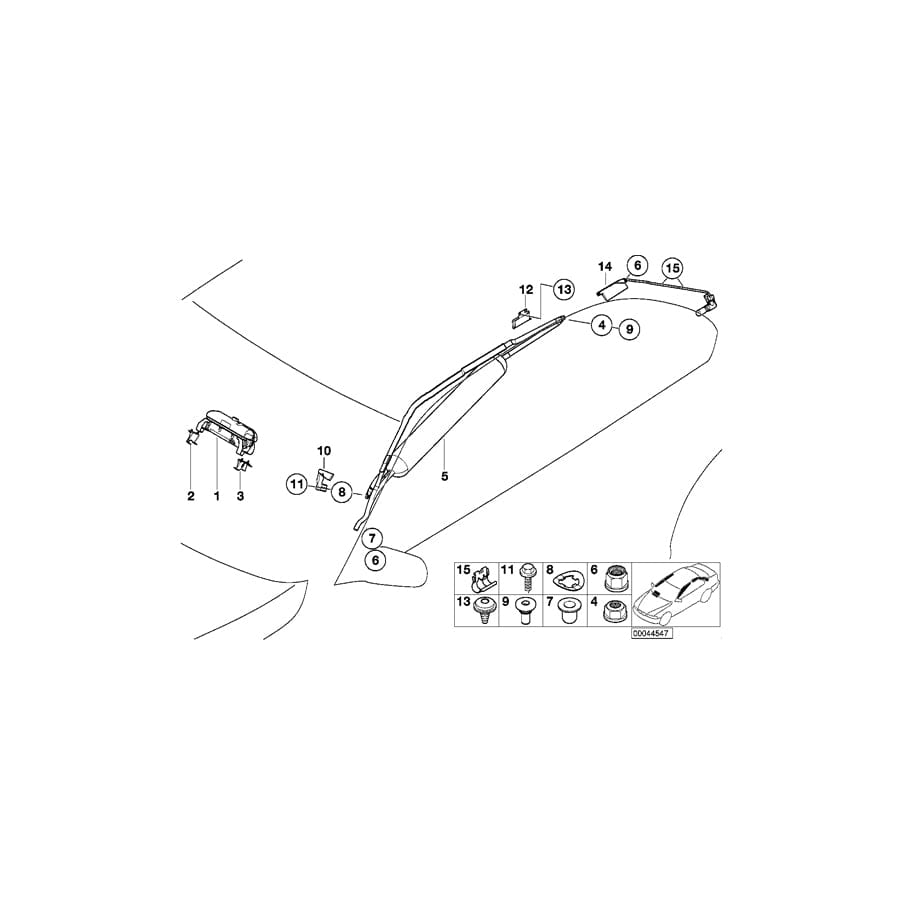 Genuine BMW 72128234842 E38 Right Its Head Air Bag Bracket (Inc. 750iL, 728i & 735iL) | Duco Car Parts UK Car Parts