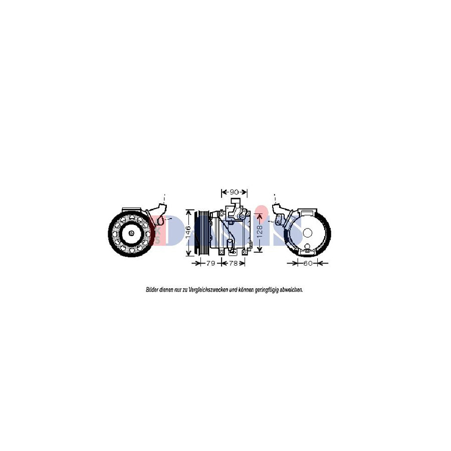 AKS Dasis 851037N Compressor, Air Conditioning For Toyota Rav4 II Off-Road (Xa20) | Duco Car Parts UK