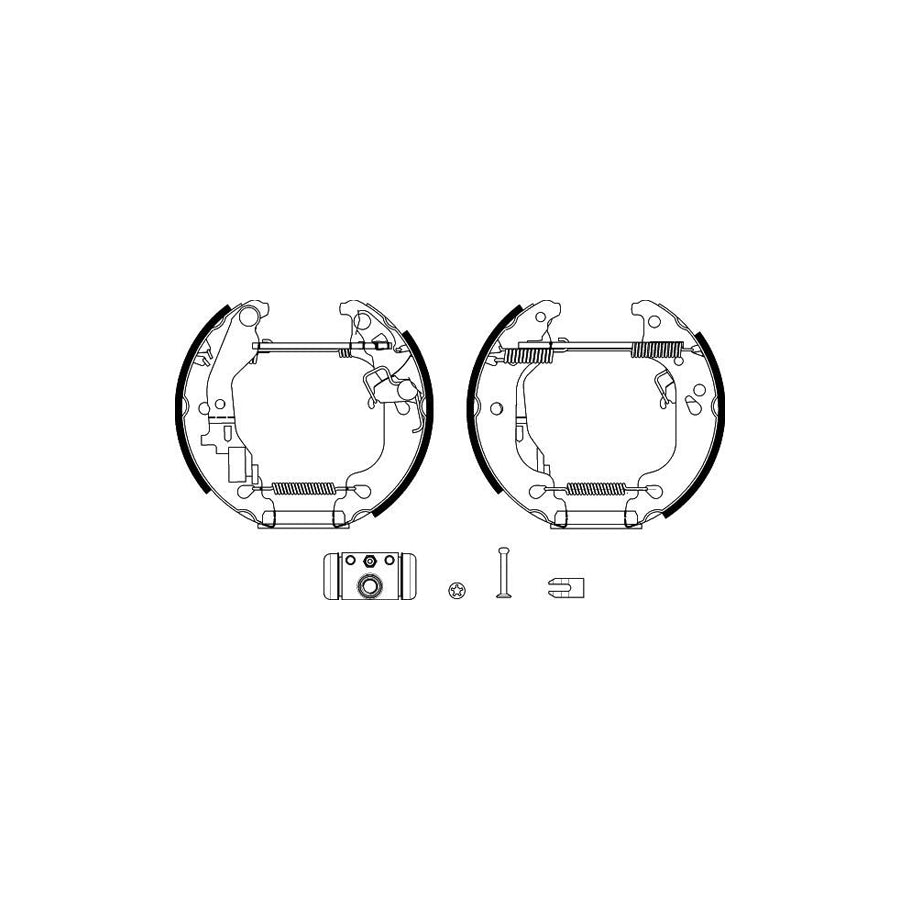 Hella 8DB 355 038-181 Brake Shoe Set For Fiat Punto II Hatchback (188)